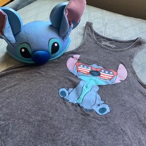 Disney Stitch Tank Top + Hat Combo